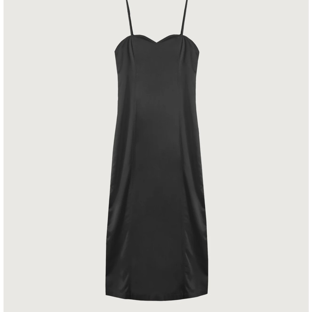 Oak and Fort midi black dress